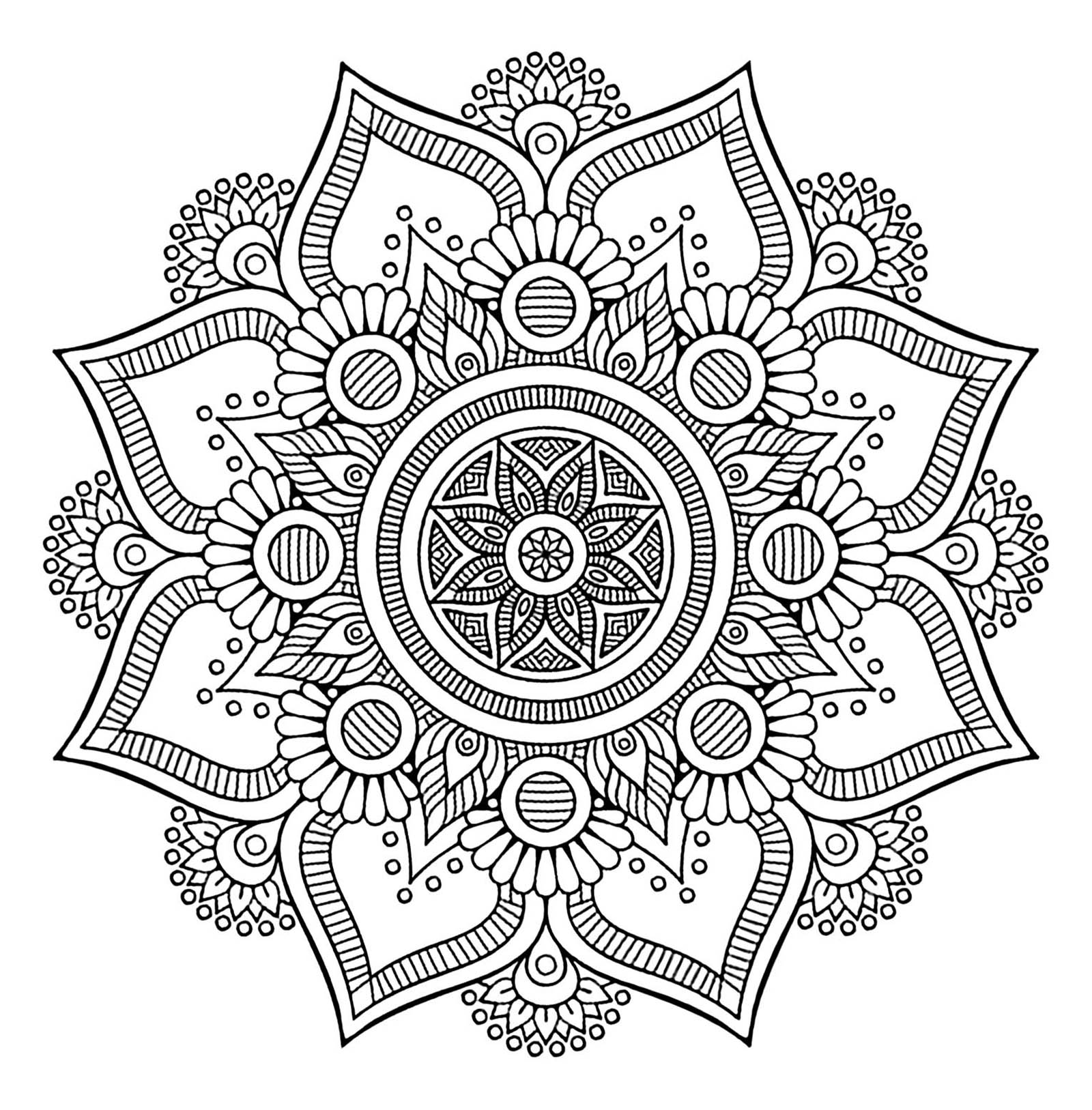 Floral Coloring Pages Simple 91