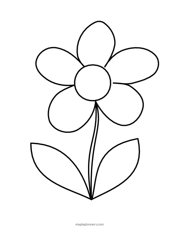 Floral Coloring Pages Simple 93