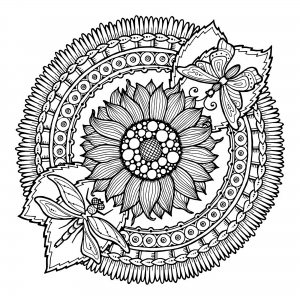 Floral Coloring Pages Simple 94