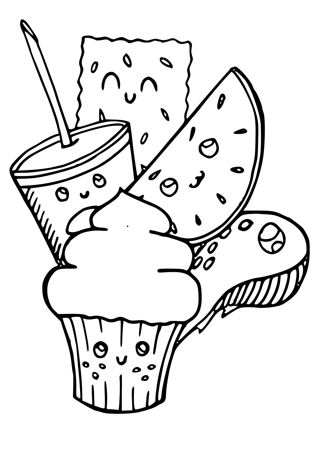 Food Coloring Pages Aesthetic Free Printable 109