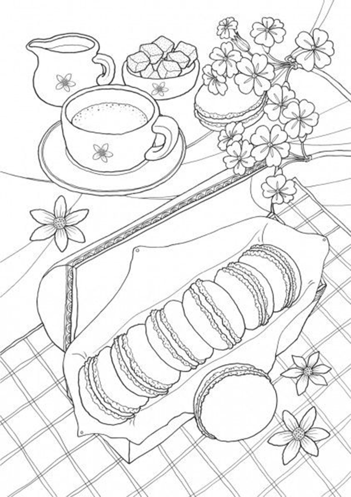 Food Coloring Pages Aesthetic Free Printable 112