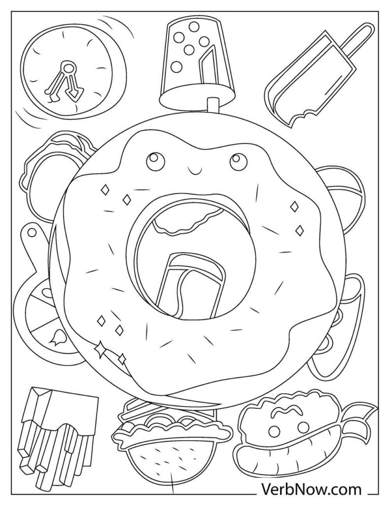 Food Coloring Pages Aesthetic Free Printable 13