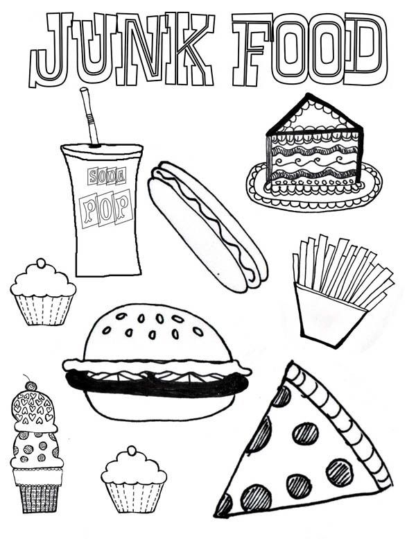 Food Coloring Pages Aesthetic Free Printable 42