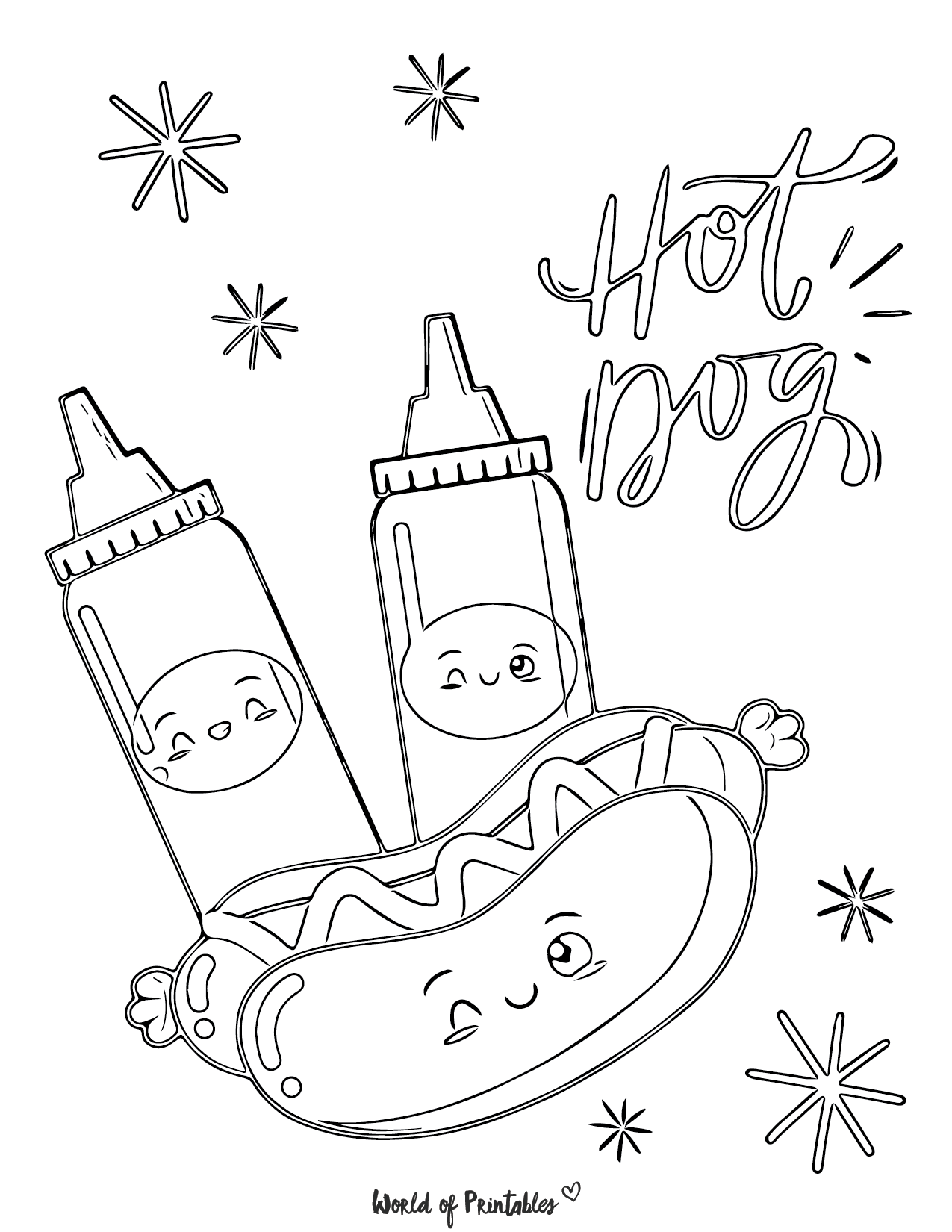 Food Coloring Pages Aesthetic Free Printable 45