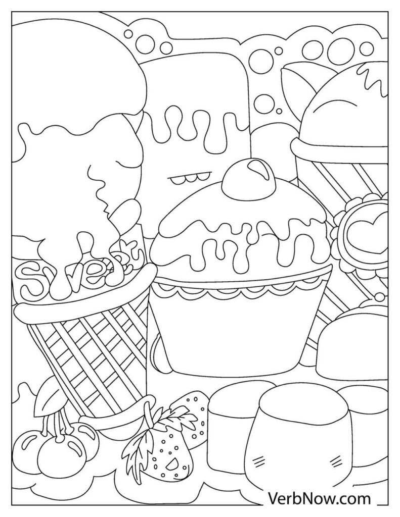 Food Coloring Pages Aesthetic Free Printable 69