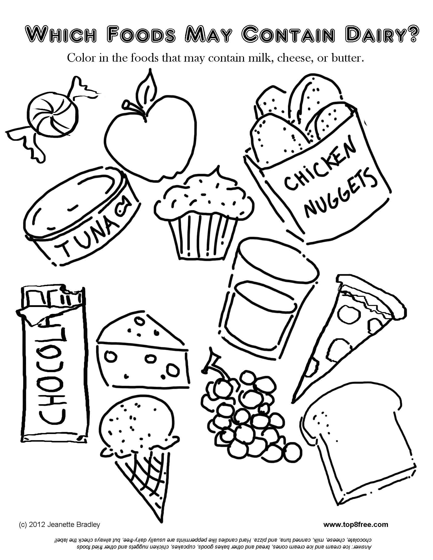 Food Coloring Pages Aesthetic Free Printable 94