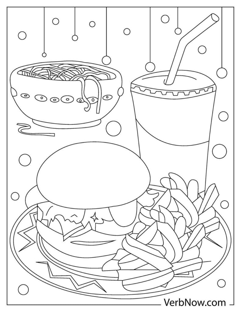 Food Coloring Pages Aesthetic Free Printable 95