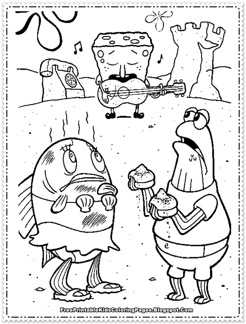 Funny Spongebob Coloring Pages Printables 35