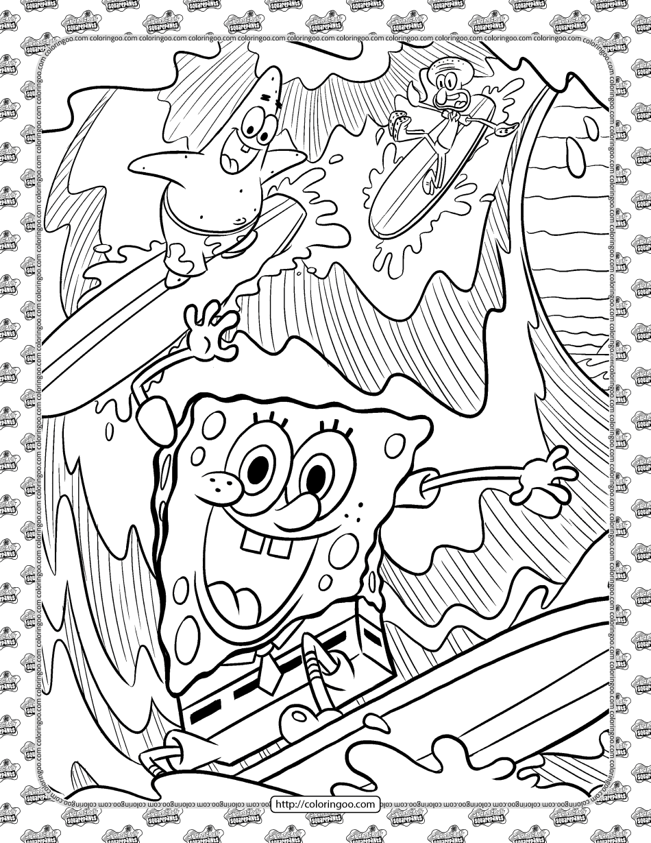 Funny Spongebob Coloring Pages Printables 36