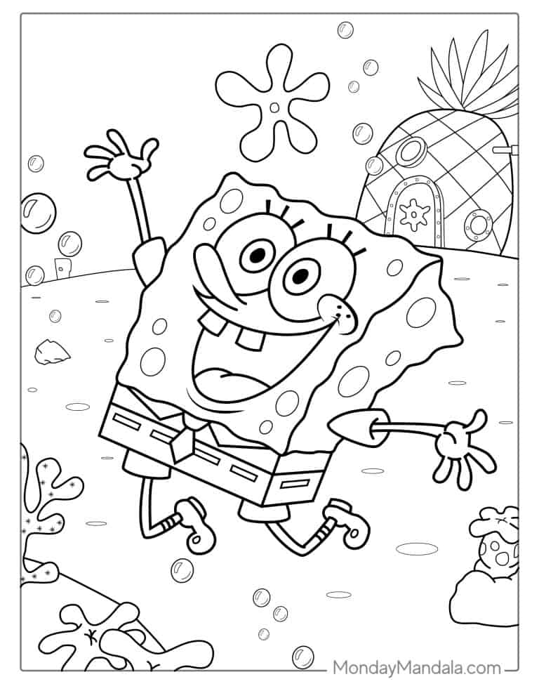 Funny Spongebob Coloring Pages Printables 81