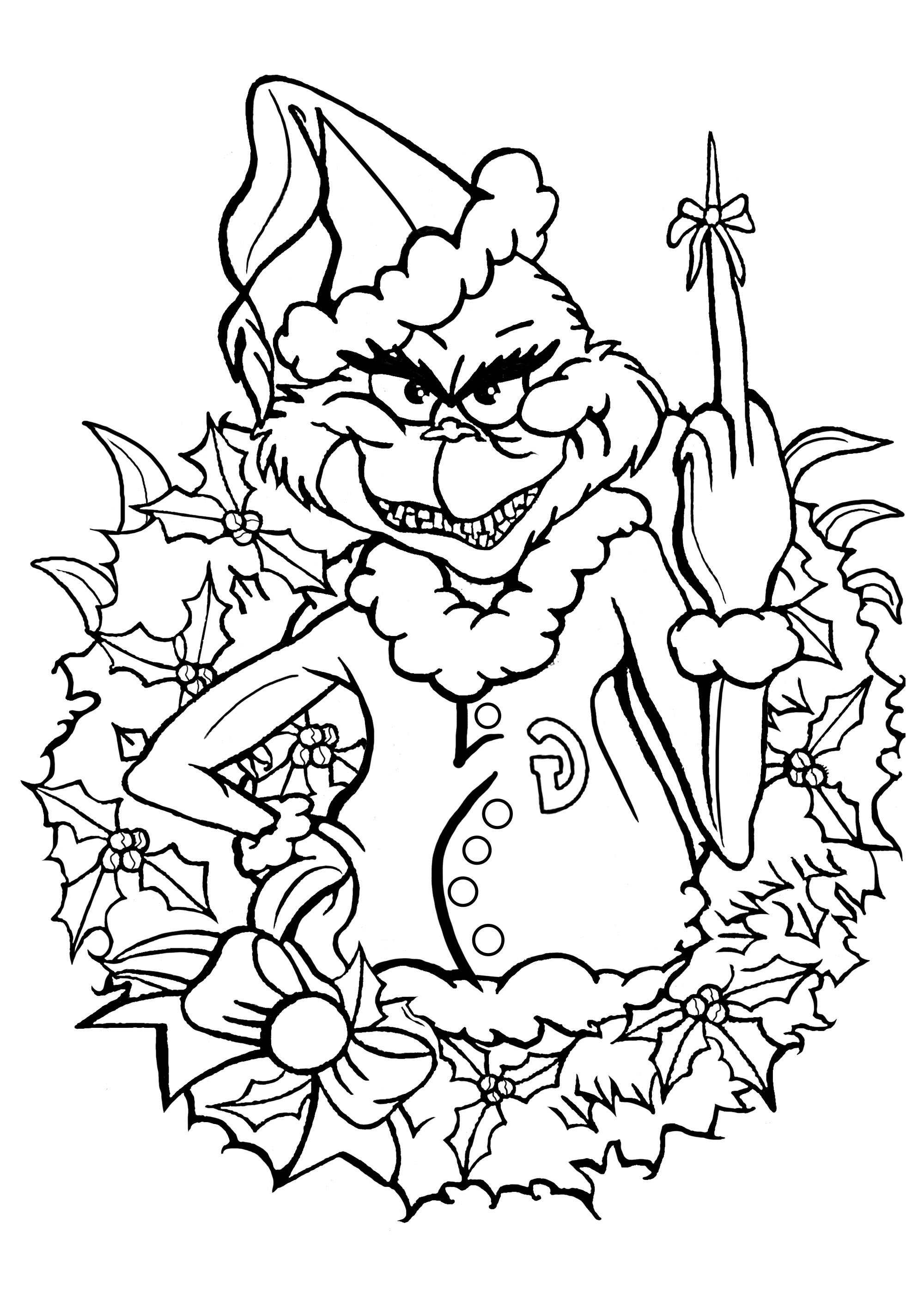 Grinch Coloring Pages Free Printable 60