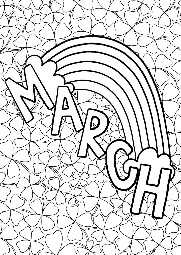 March Coloring Pages Free Printable 1