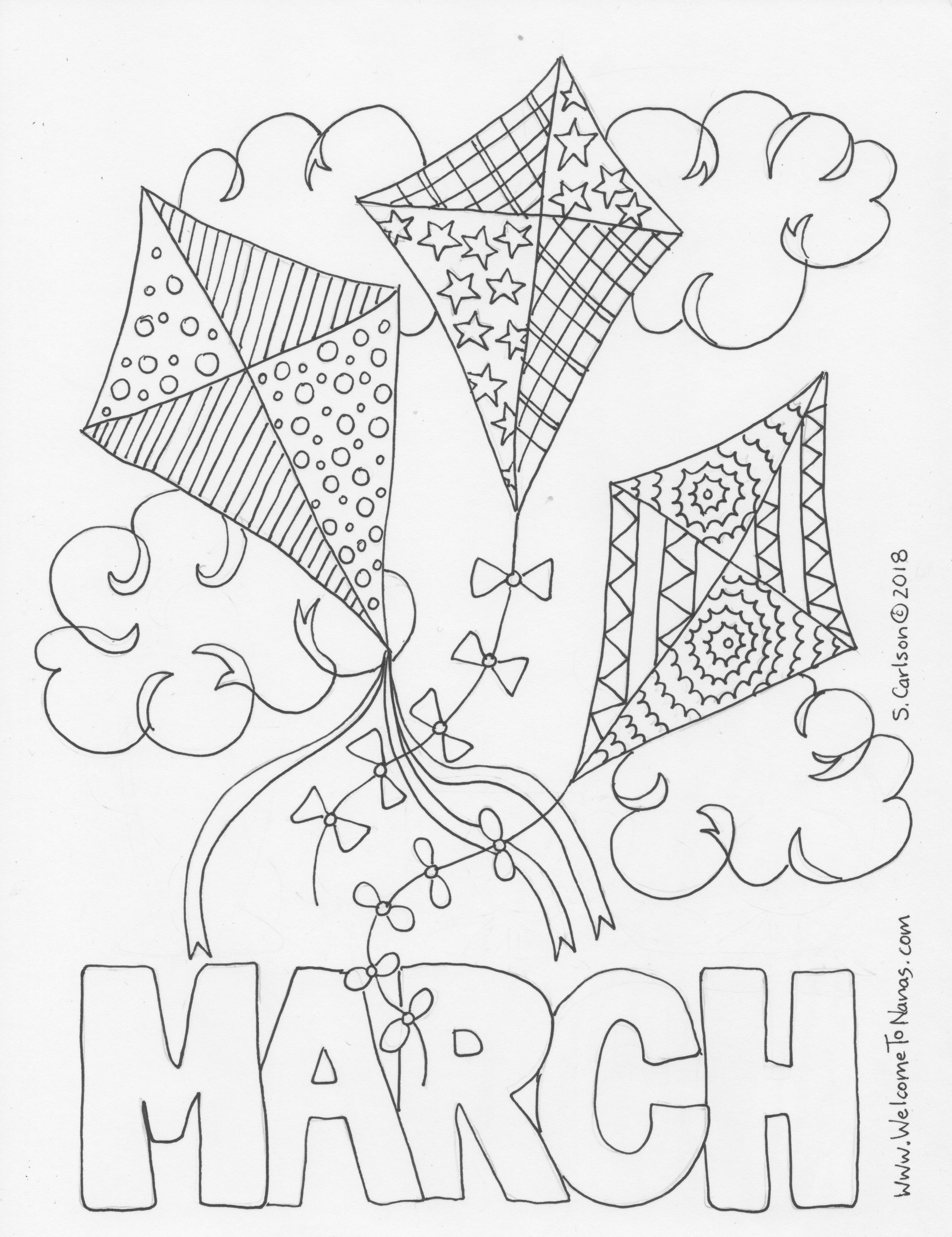 March Coloring Pages Free Printable 2