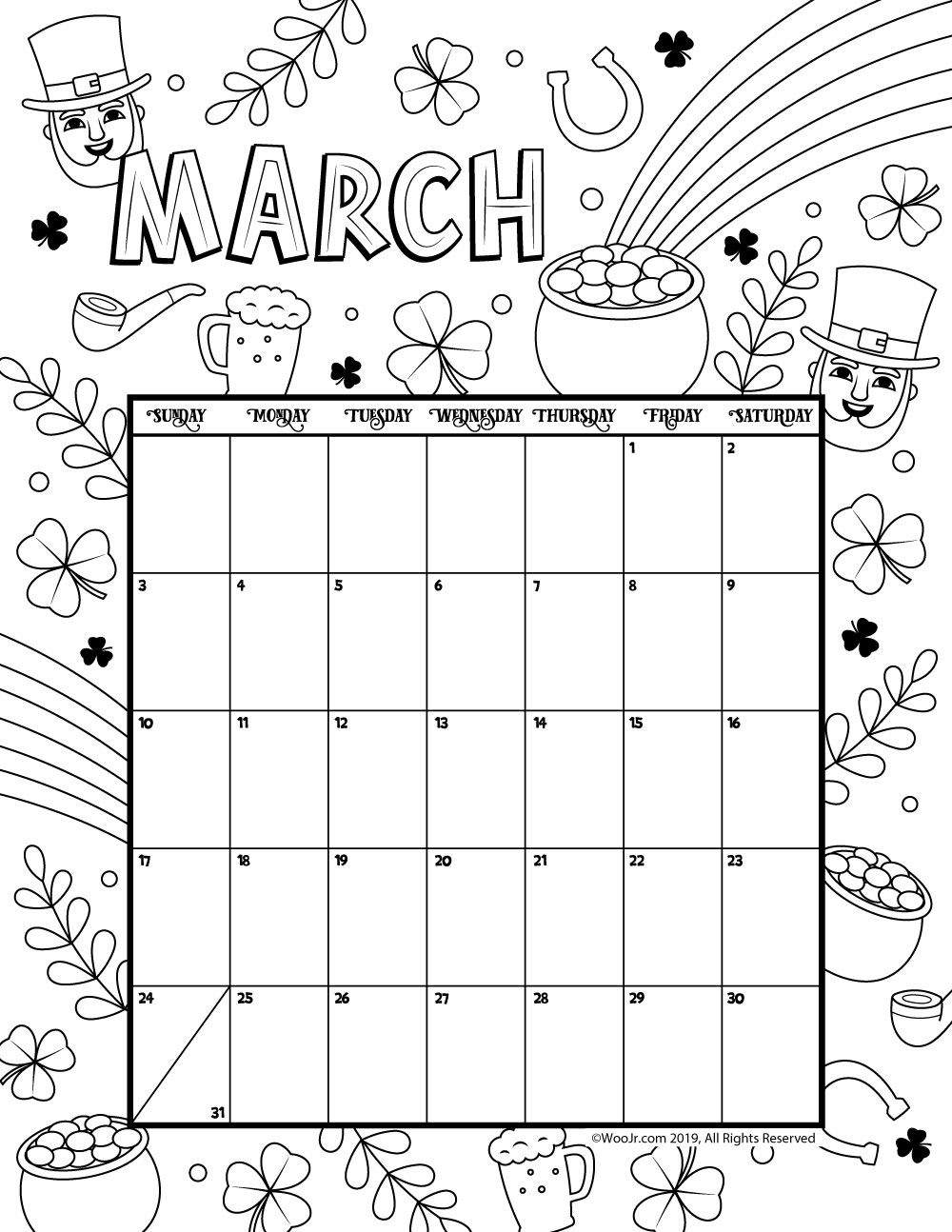 March Coloring Pages Free Printable 27