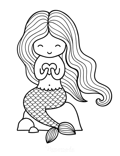 Mermaid Coloring Pages Free Printable 108