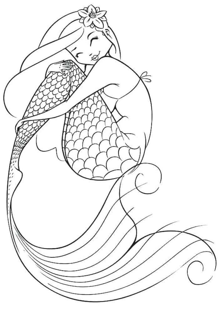 Mermaid Coloring Pages Free Printable 11