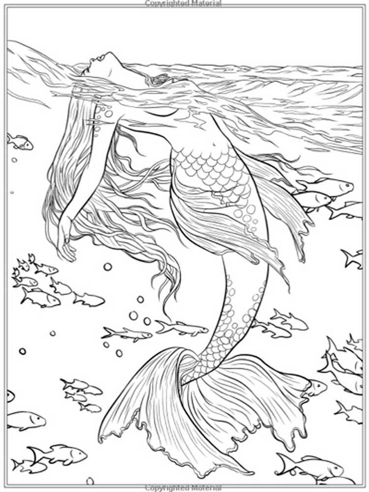 Mermaid Coloring Pages Free Printable 124