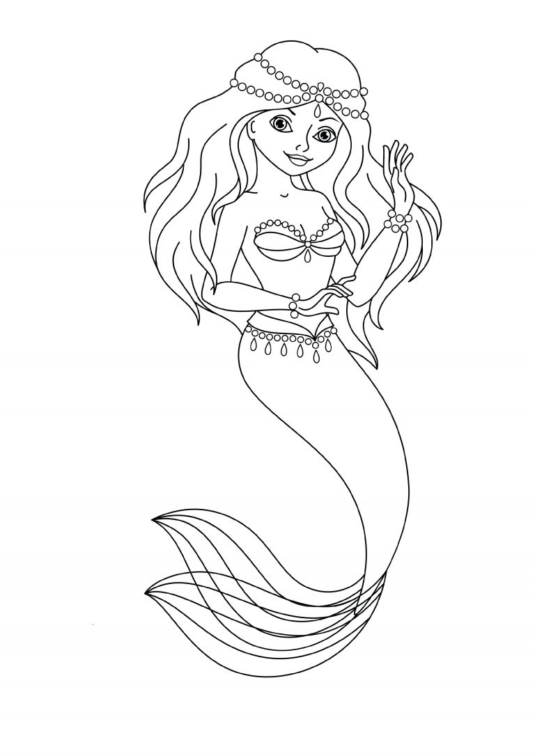 Mermaid Coloring Pages Free Printable 134