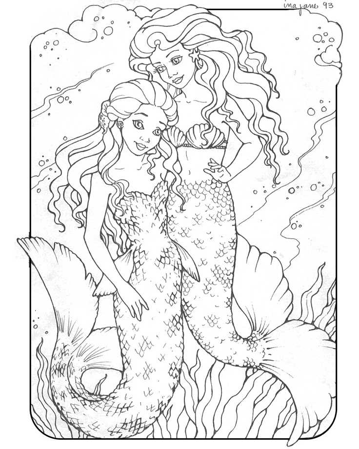 Mermaid Coloring Pages Free Printable 135