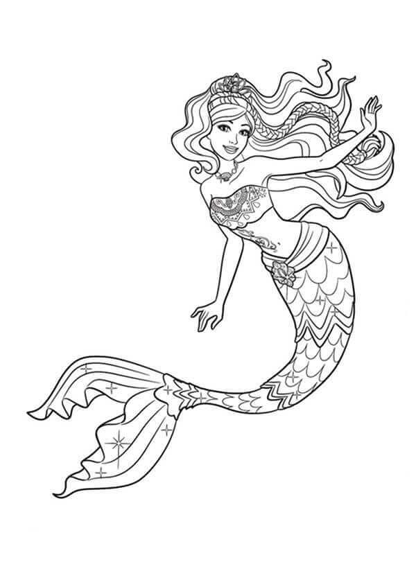 Mermaid Coloring Pages Free Printable 136