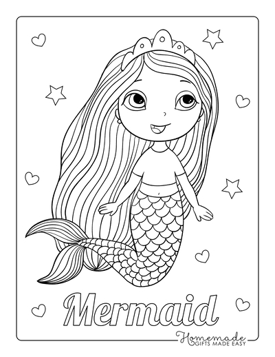 Mermaid Coloring Pages Free Printable 141