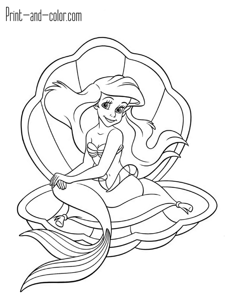 Mermaid Coloring Pages Free Printable 143