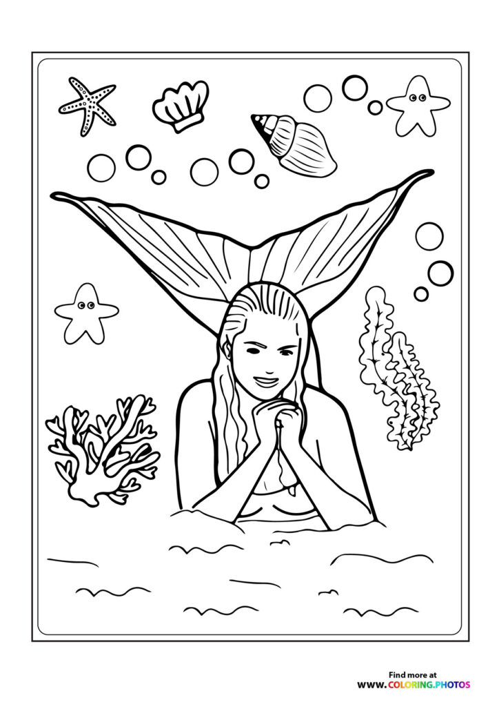 Mermaid Coloring Pages Free Printable 144