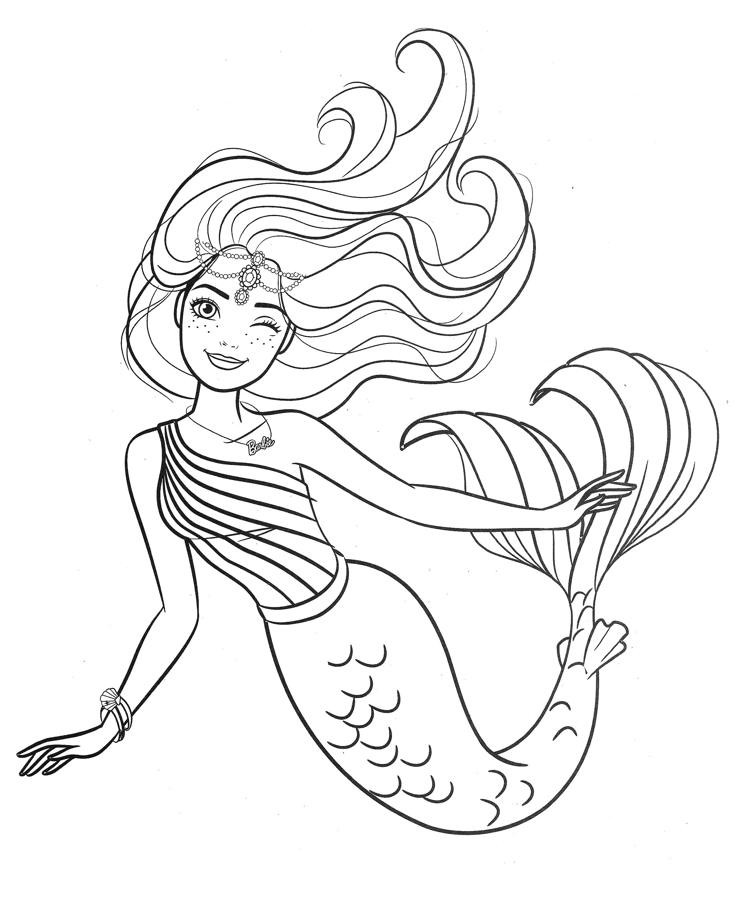 Mermaid Coloring Pages Free Printable 146