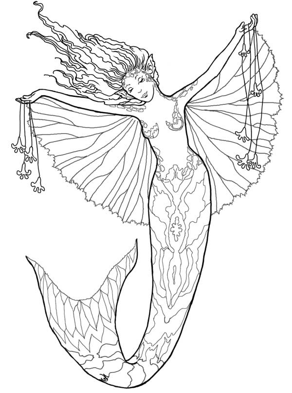 Mermaid Coloring Pages Free Printable 153