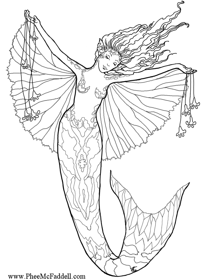 Mermaid Coloring Pages Free Printable 156