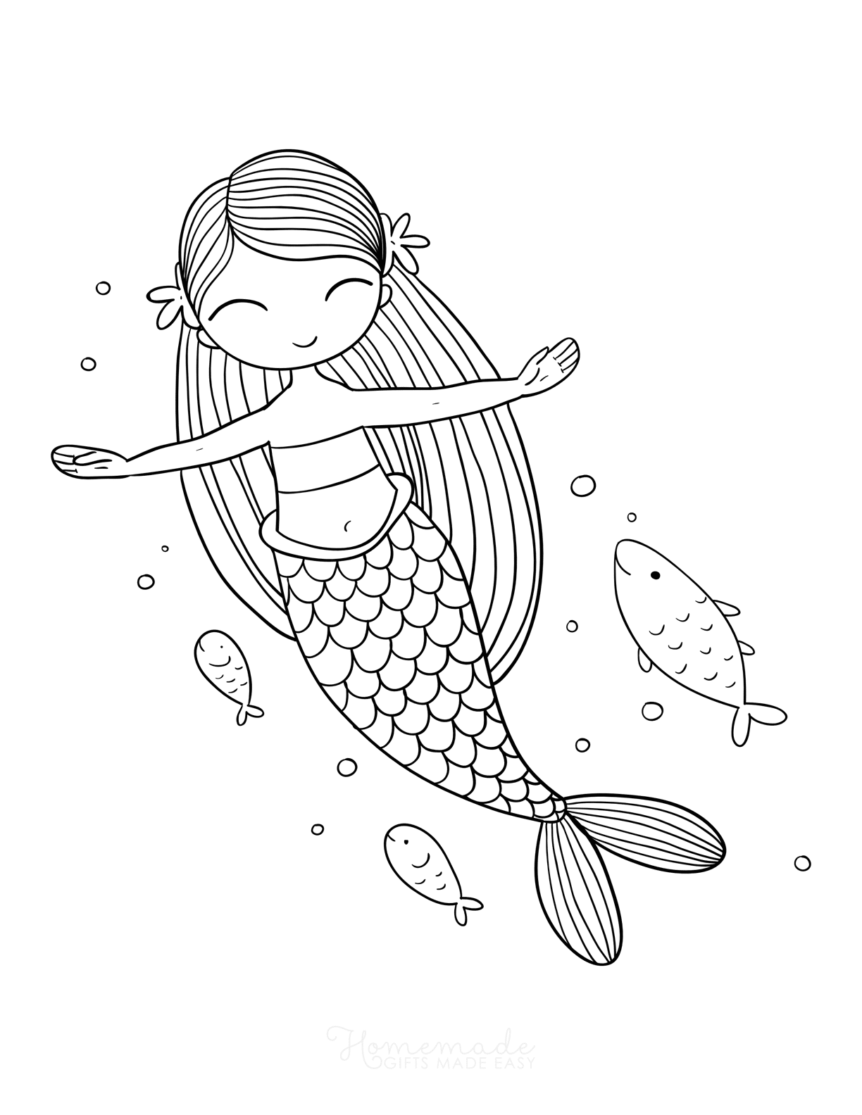Mermaid Coloring Pages Free Printable 158