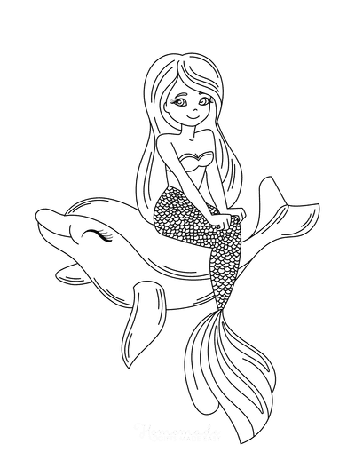 Mermaid Coloring Pages Free Printable 162