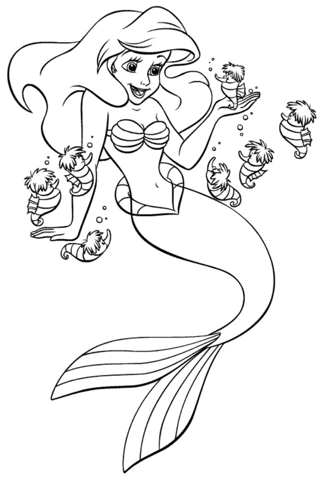 Mermaid Coloring Pages Free Printable 18