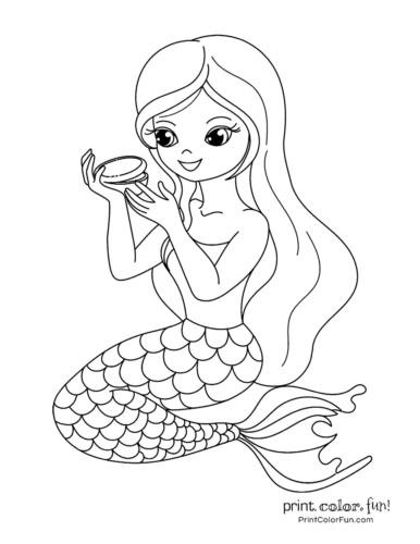 Mermaid Coloring Pages Free Printable 20