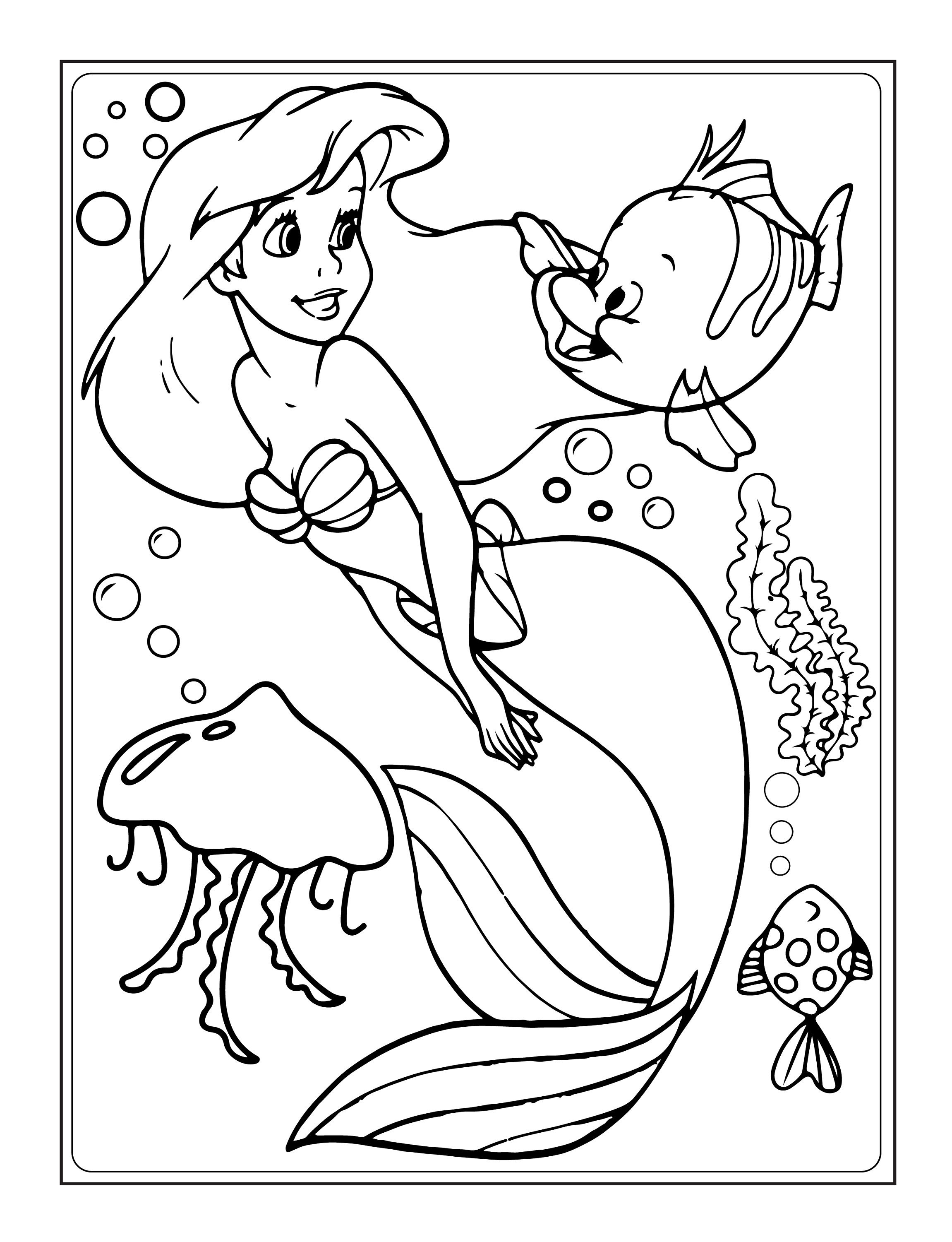 Mermaid Coloring Pages Free Printable 23