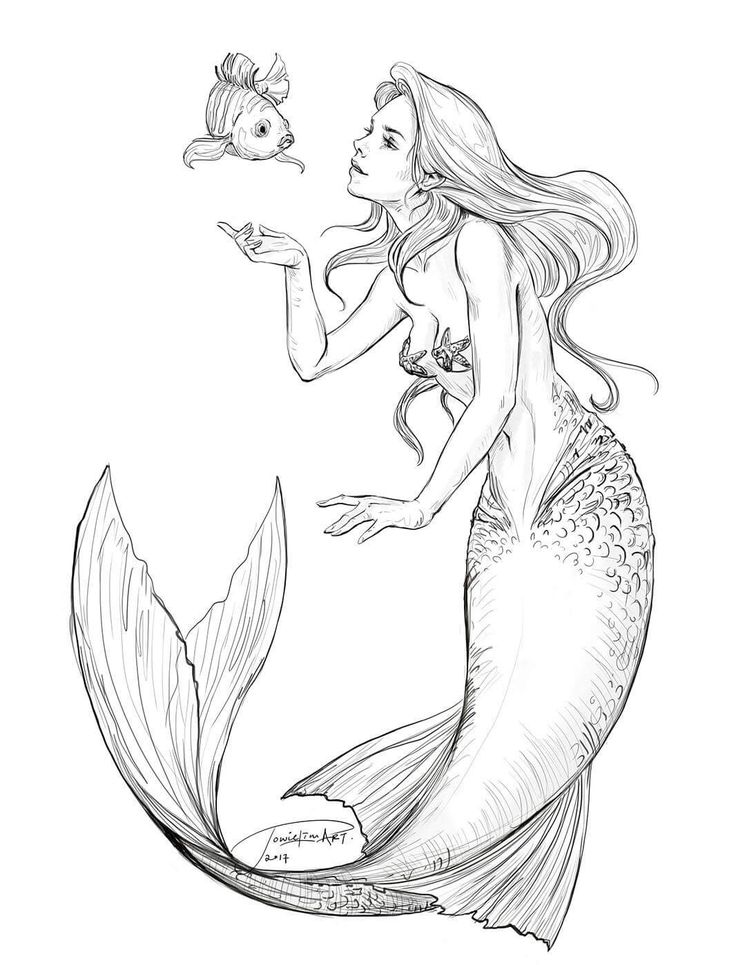 Mermaid Coloring Pages Free Printable 27
