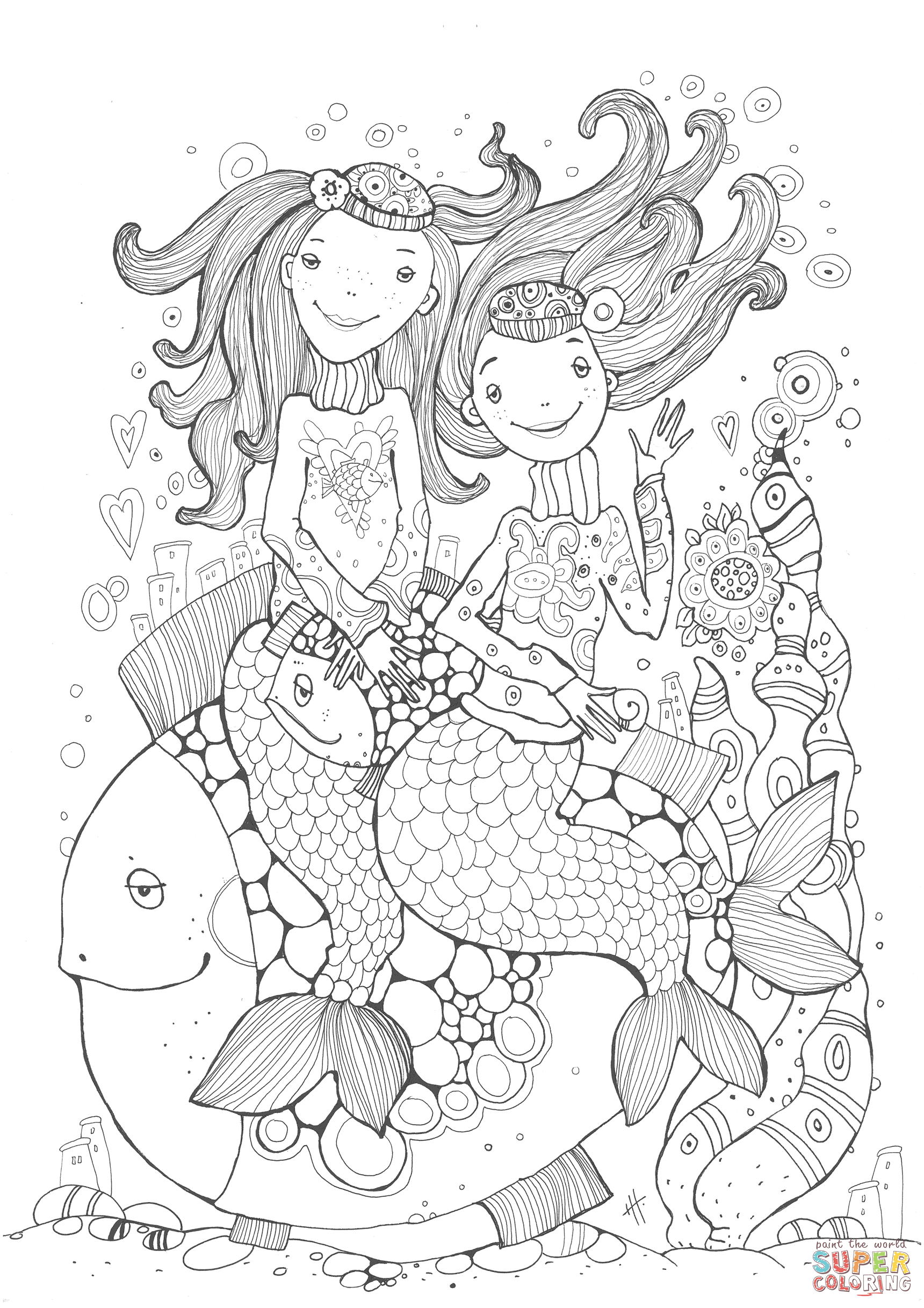 Mermaid Coloring Pages Free Printable 28