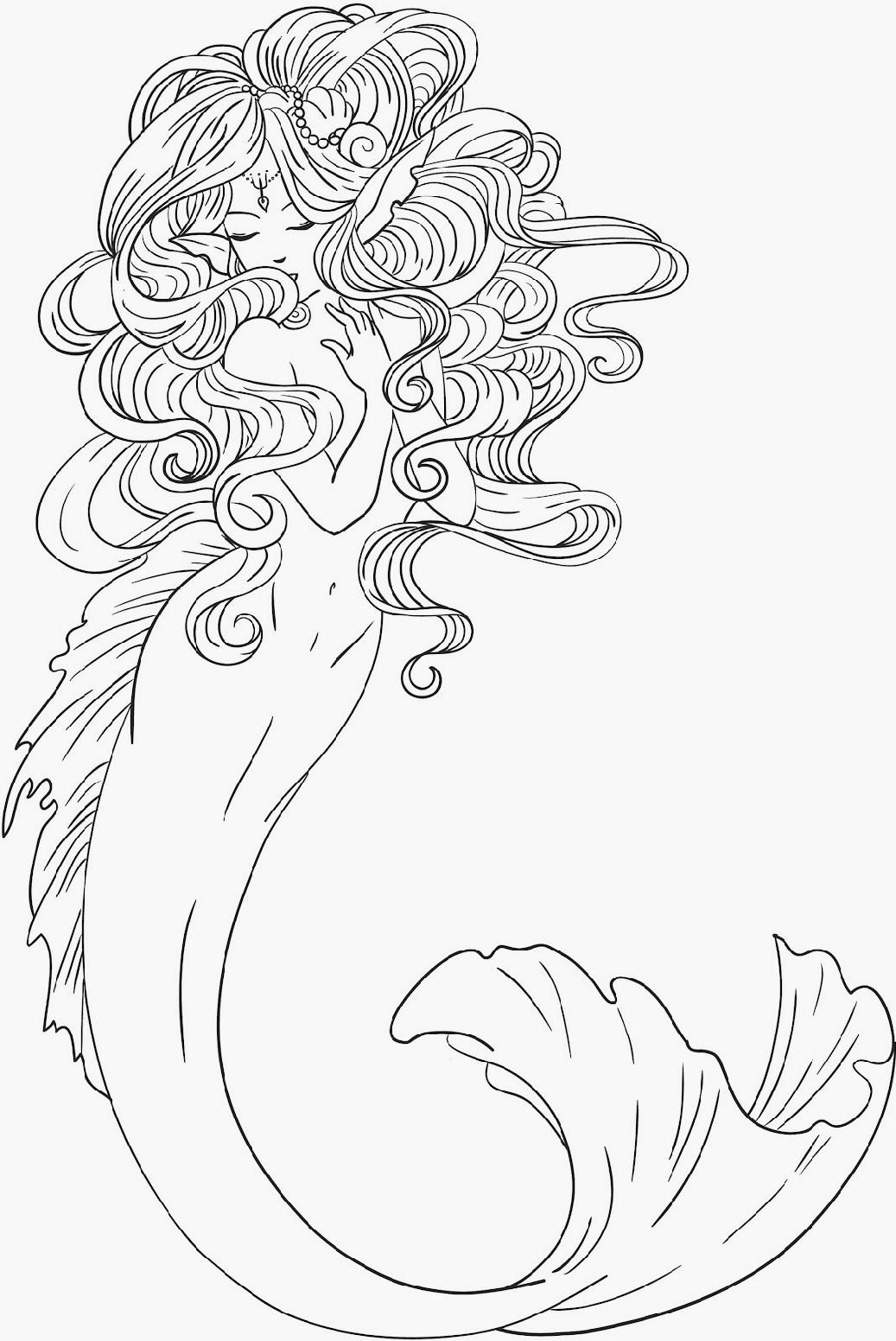 Mermaid Coloring Pages Free Printable 41