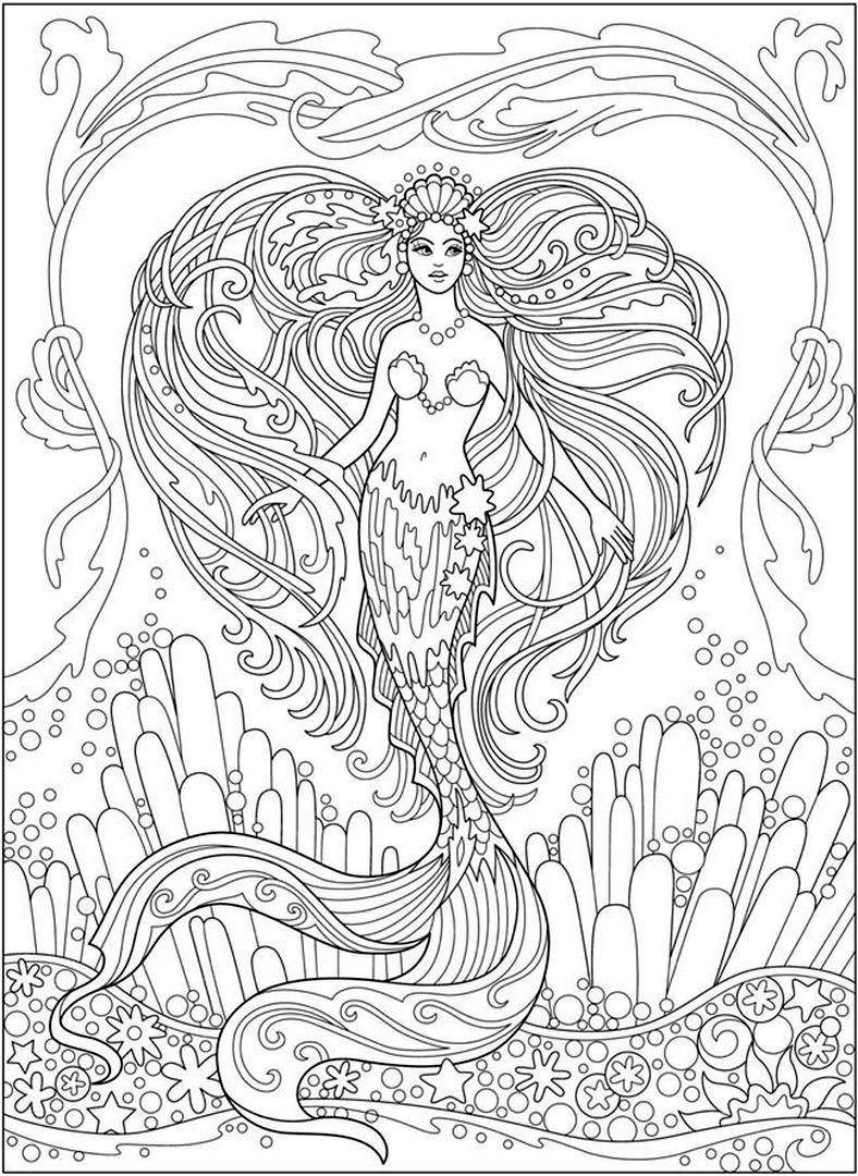 Mermaid Coloring Pages Free Printable 45
