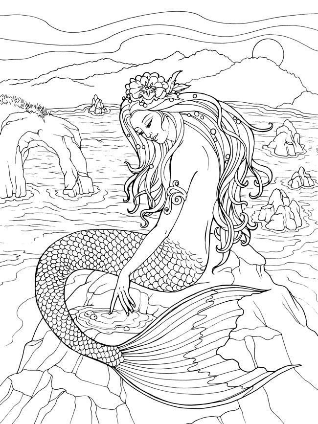 Mermaid Coloring Pages Free Printable 5