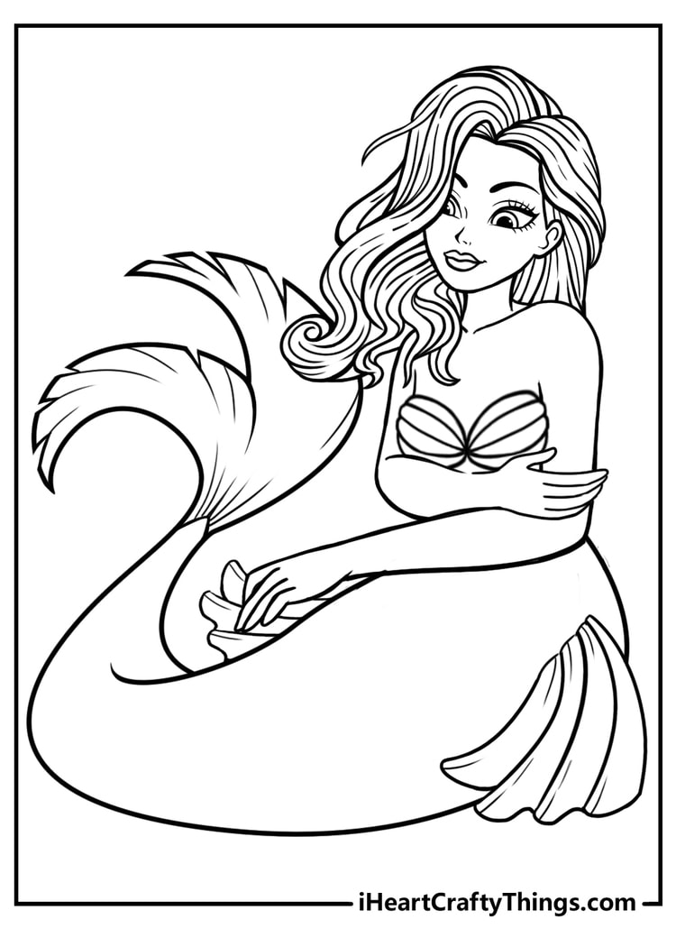 Mermaid Coloring Pages Free Printable 67