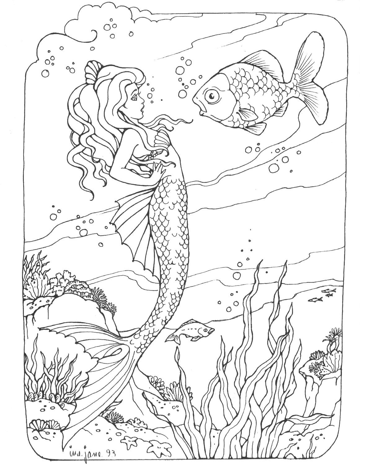 Mermaid Coloring Pages Free Printable 78