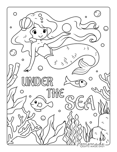 Mermaid Coloring Pages Free Printable 88