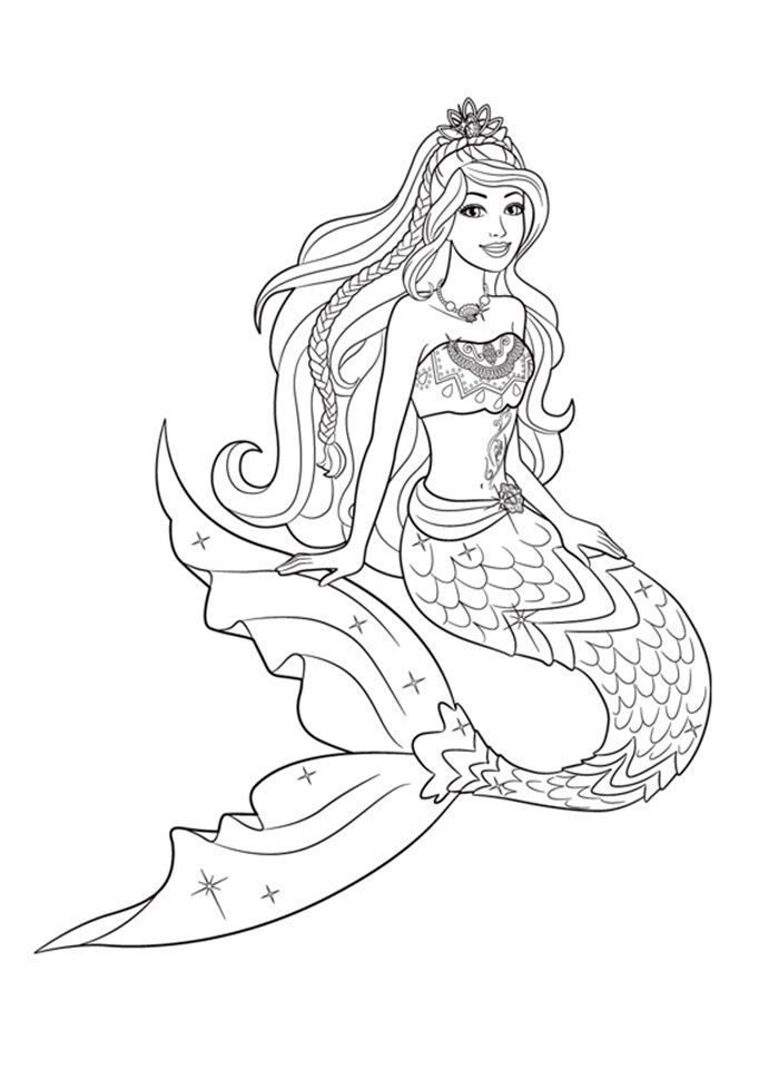 Mermaid Coloring Pages Free Printable 91