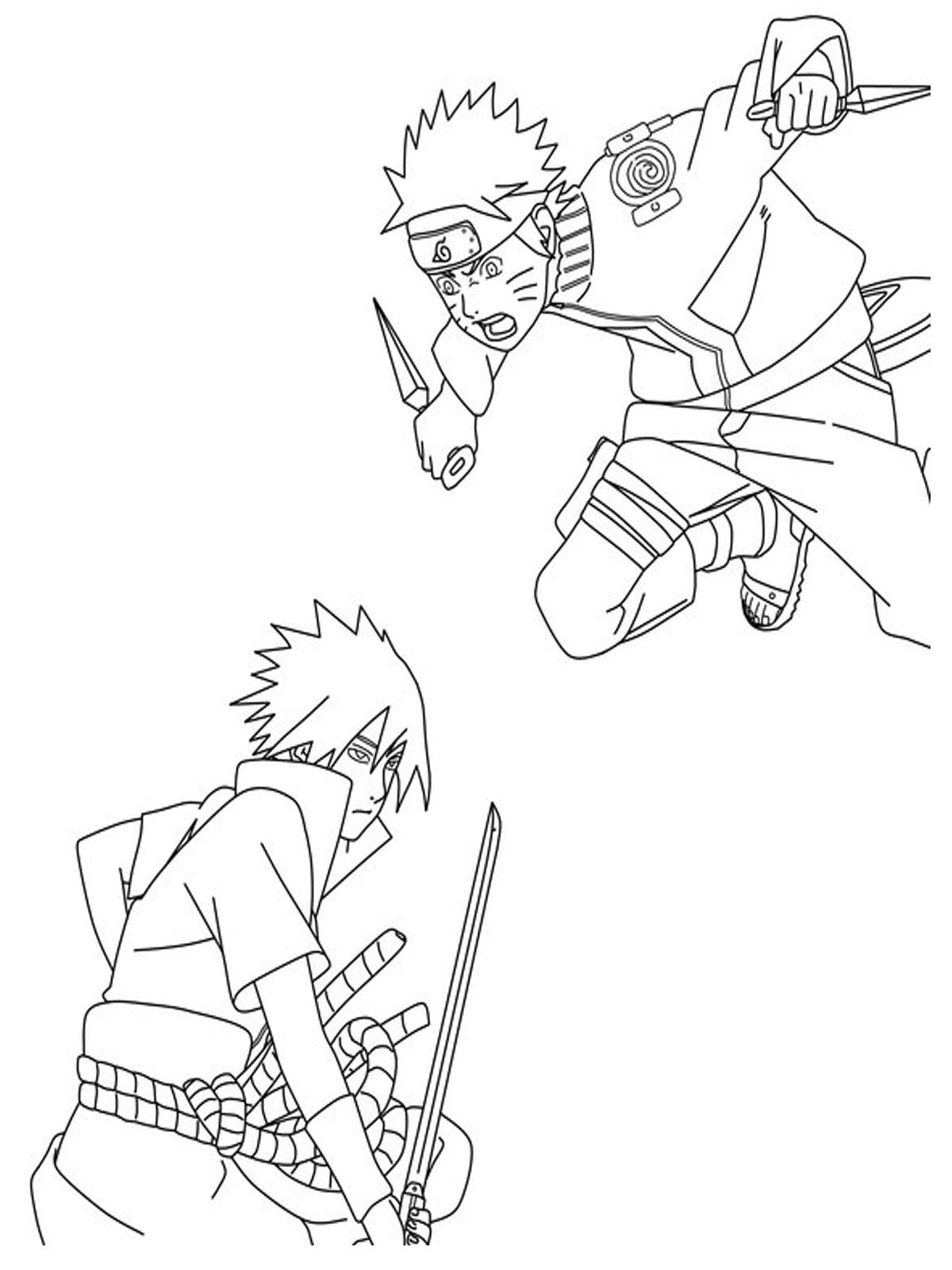 Naruto Chibi Characters Coloring Pages Printables 114