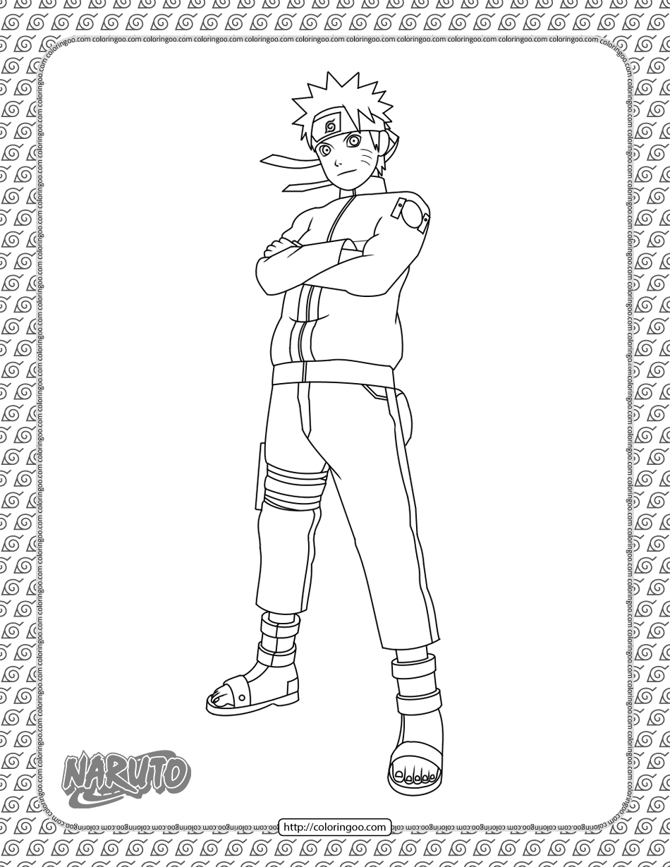 Naruto Chibi Characters Coloring Pages Printables 12
