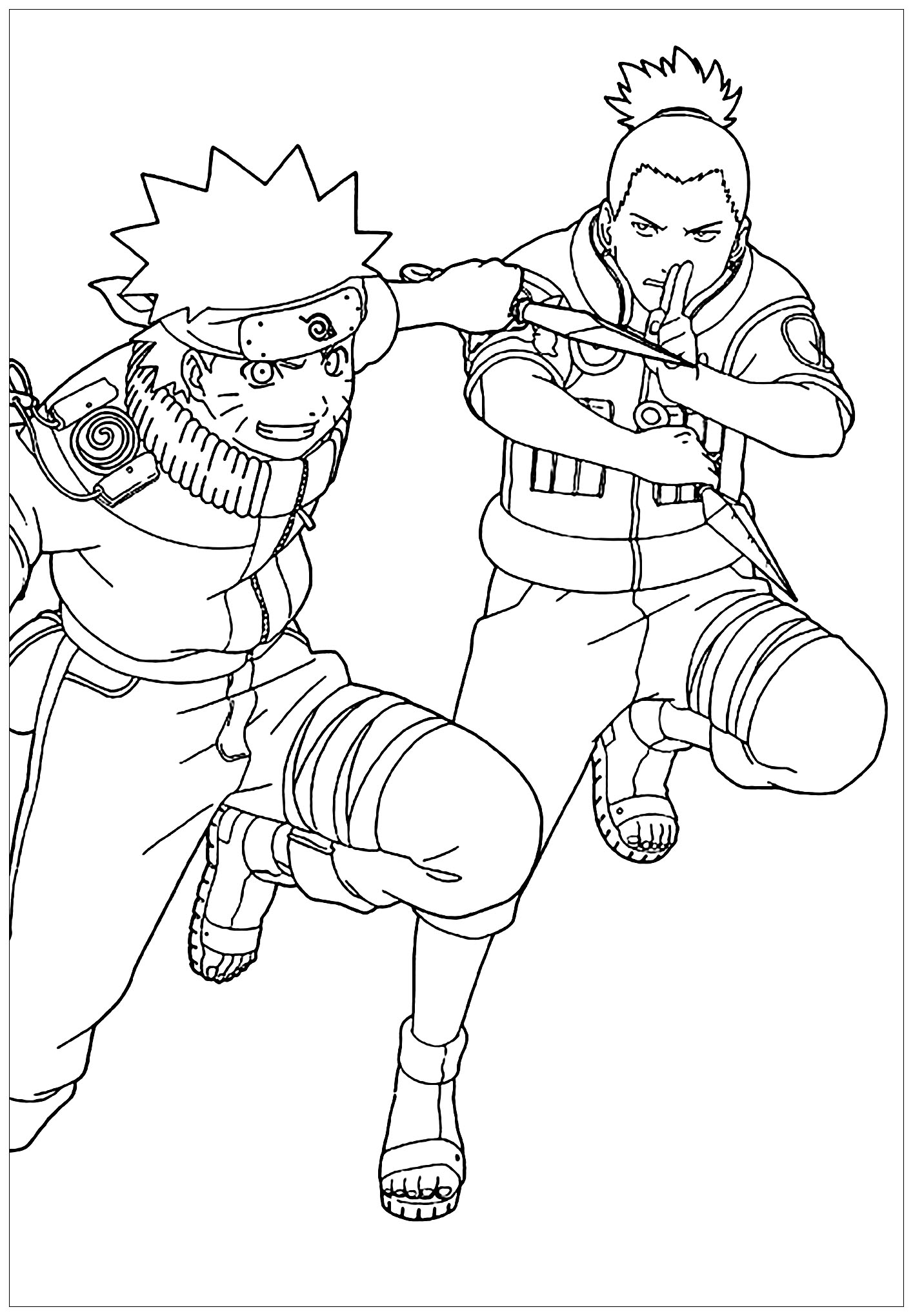 Naruto Chibi Characters Coloring Pages Printables 128