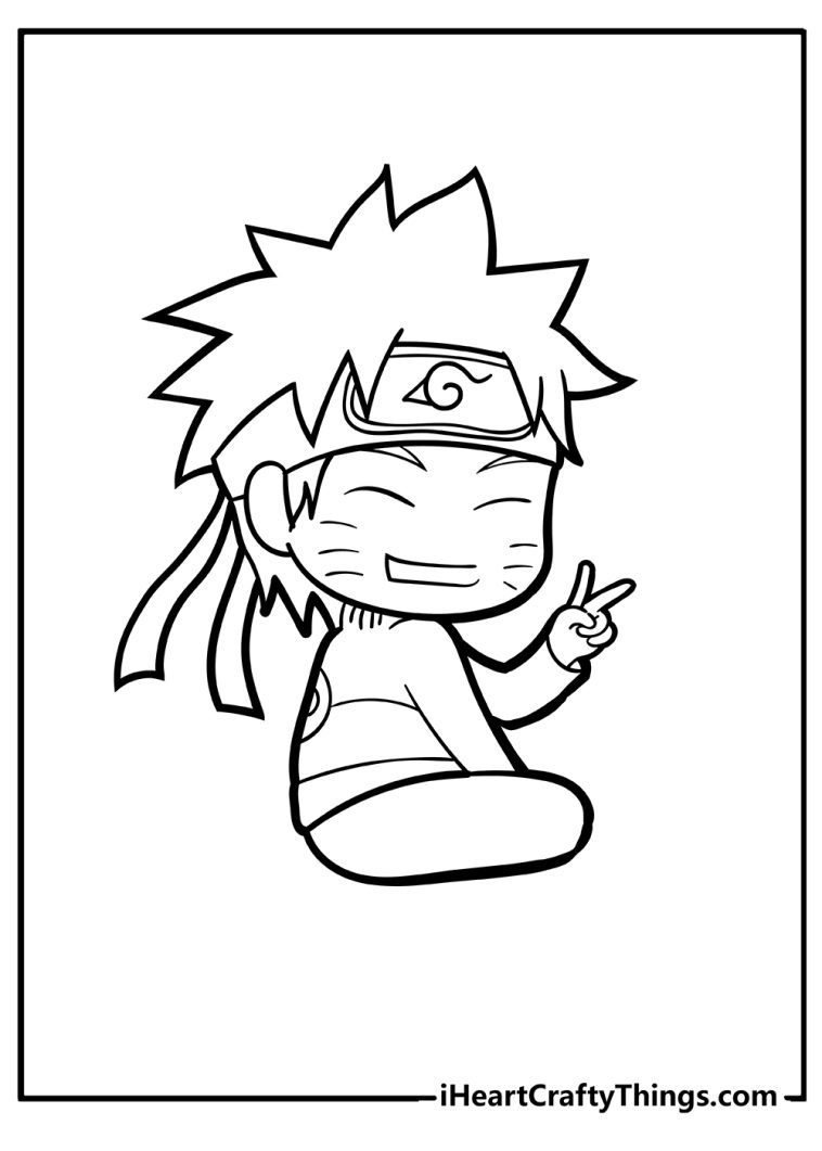 Naruto Chibi Characters Coloring Pages Printables 23