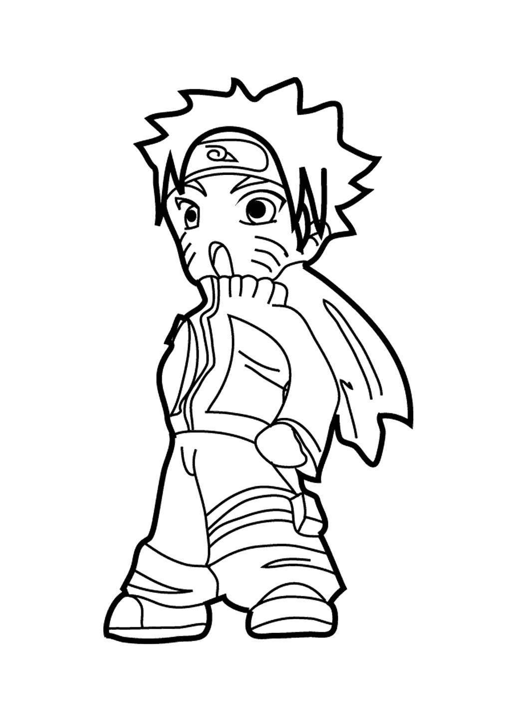 Naruto Chibi Characters Coloring Pages Printables 34