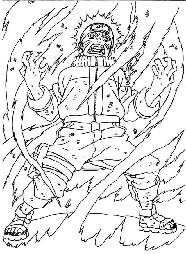 Naruto Chibi Characters Coloring Pages Printables 43
